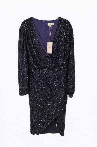 Navy blue sequin ococassion - navy,