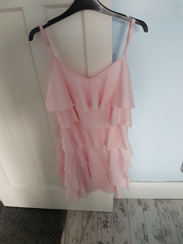 Pink layered dress - pink,